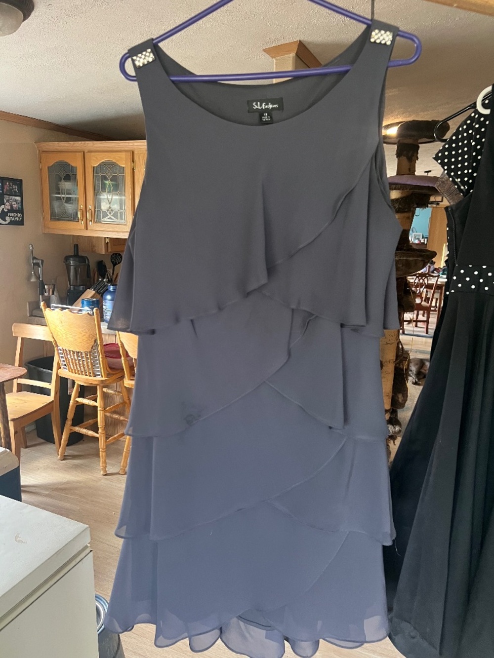 S.L. Fashions women’s elegant dress with rhinestones Size 14